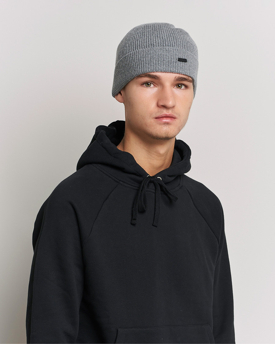 Herren | HUGO Xamir Beanie Open Grey | HUGO | Xamir Beanie Open Grey