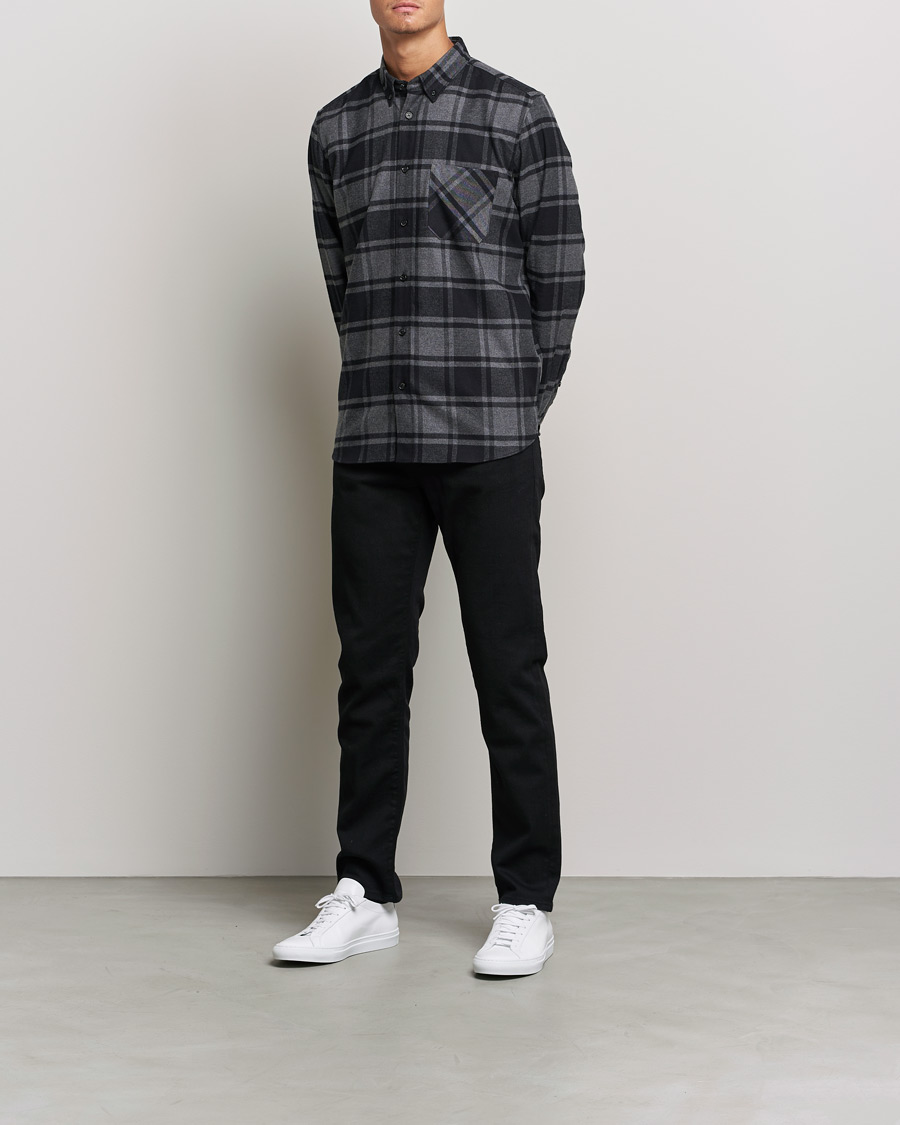 Herren | Hemden | HUGO | Ermann Checked Overshirt Black