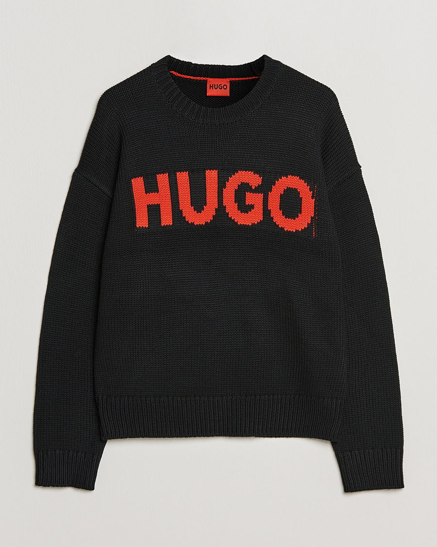 Herren | Pullover | HUGO | Slogonon Knitted Sweater Black