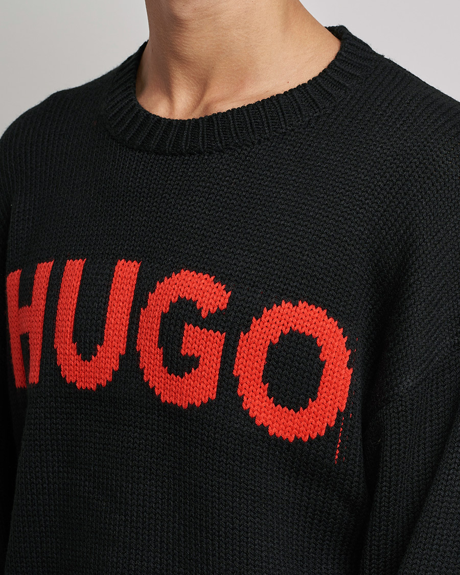 Herren | Pullover | HUGO | Slogonon Knitted Sweater Black