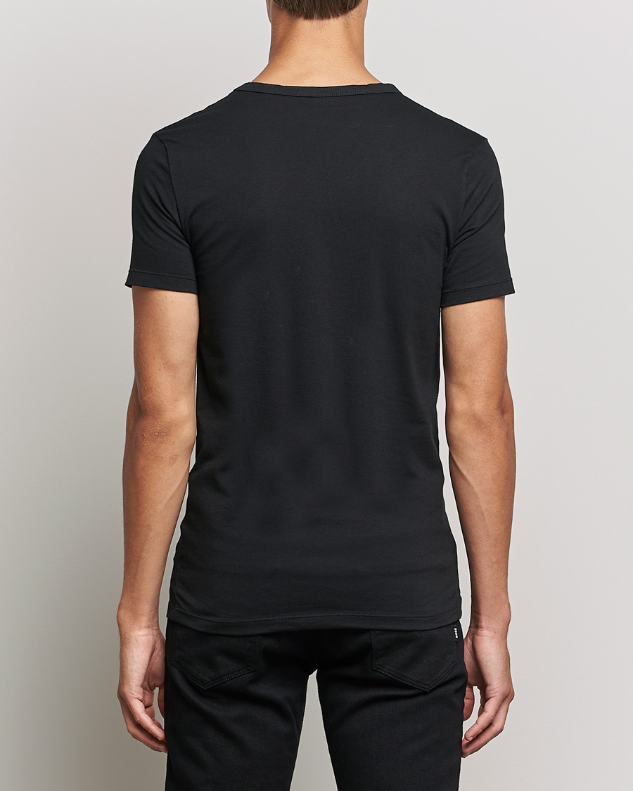 Herren | T-Shirts | BOSS BLACK | 2-Pack V-Neck Slim Fit T-Shirt Black