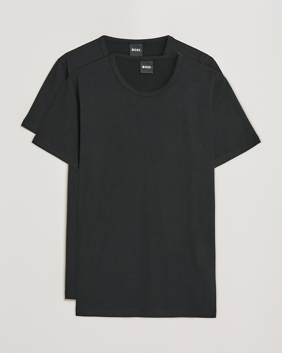 Herren | T-Shirts | BOSS BLACK | 2-Pack Crew Neck Slim Fit T-Shirt Black