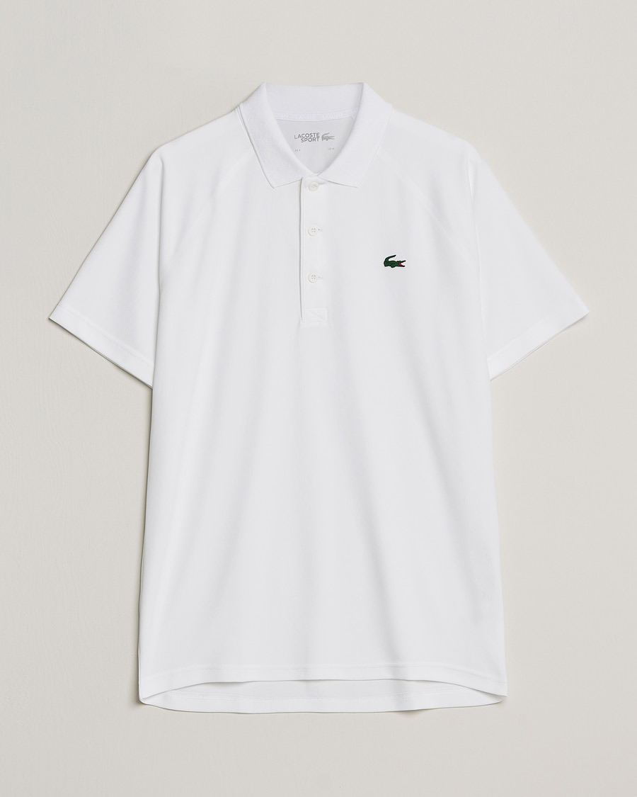 Herren | Poloshirts | Lacoste Sport | Performance Ribbed Collar Polo White