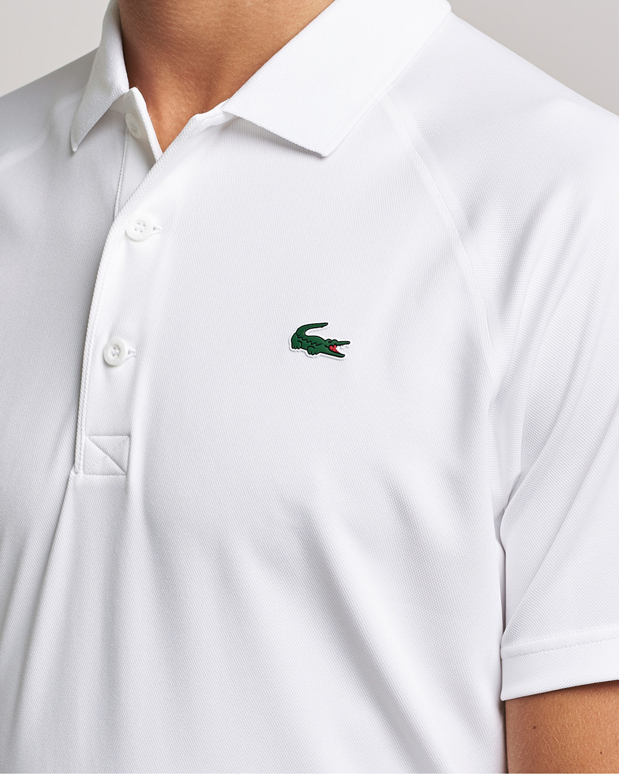 Herren | Poloshirts | Lacoste Sport | Performance Ribbed Collar Polo White