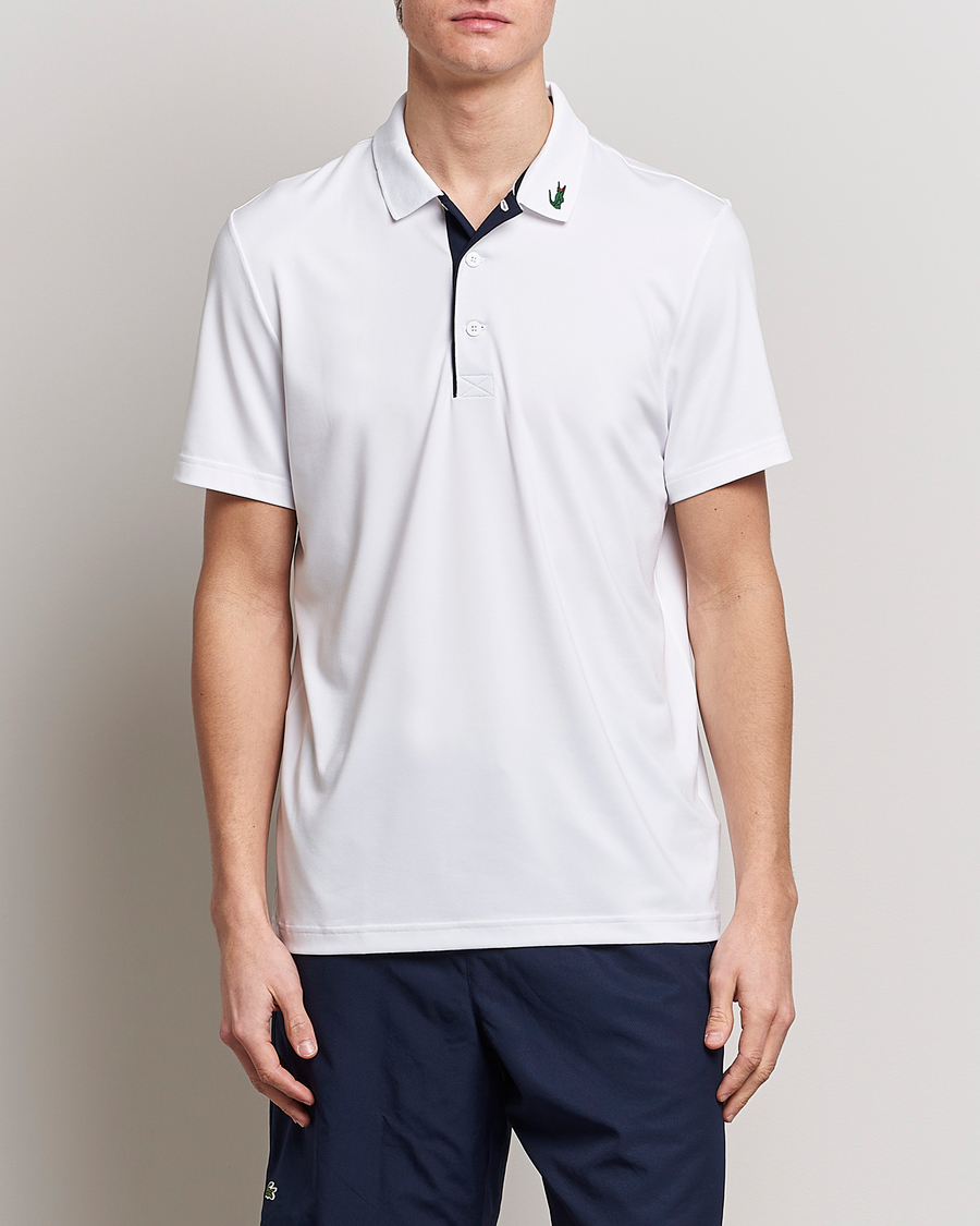 Herren | Poloshirts | Lacoste Sport | Jersey Golf Polo White/Navy