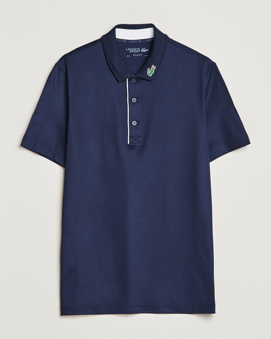 Herren | Poloshirts | Lacoste Sport | Lacoste Jersey Golf Polo Navy Blue/White