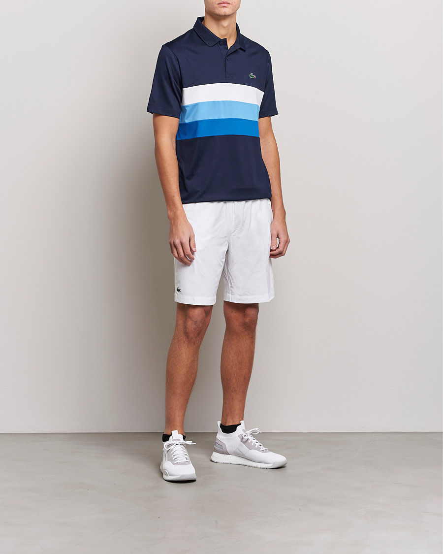 Herren | Poloshirts | Lacoste Sport | Performance Striped Polo Navy Blue