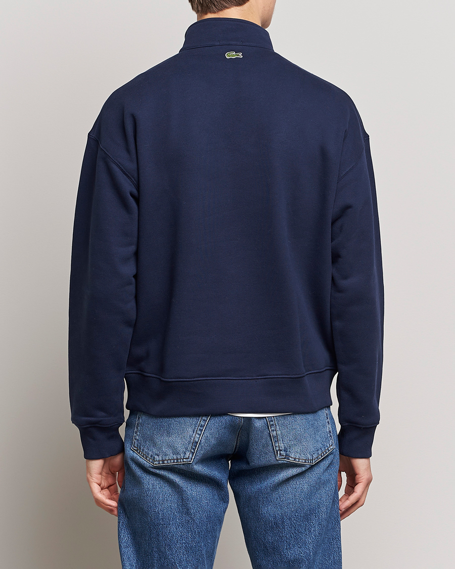 Herren | Pullover | Lacoste | Half Zip Organic Cotton Sweatshirt Navy Blue