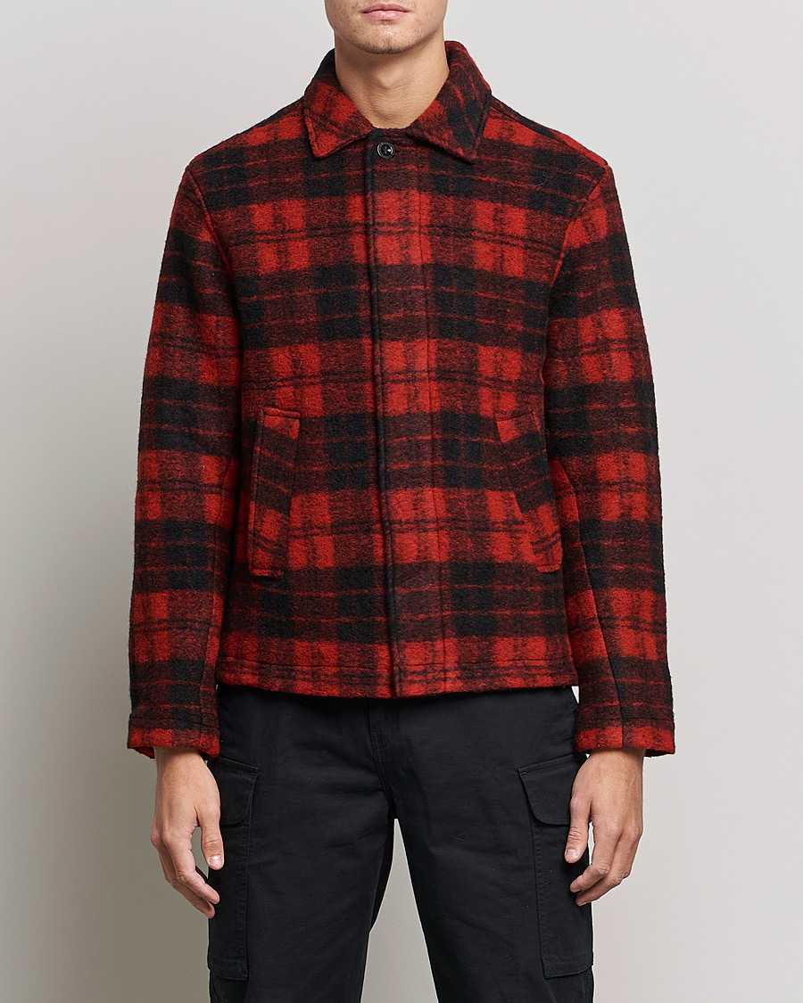 Herren | Hemden | Peak Performance | Wool Overshirt Checked Red