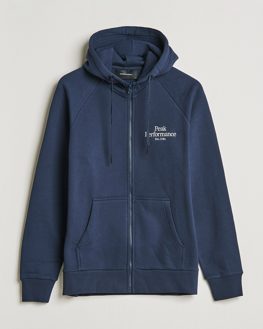 Herren | Pullover | Peak Performance | Original Zip Hoodie Blue Shadow