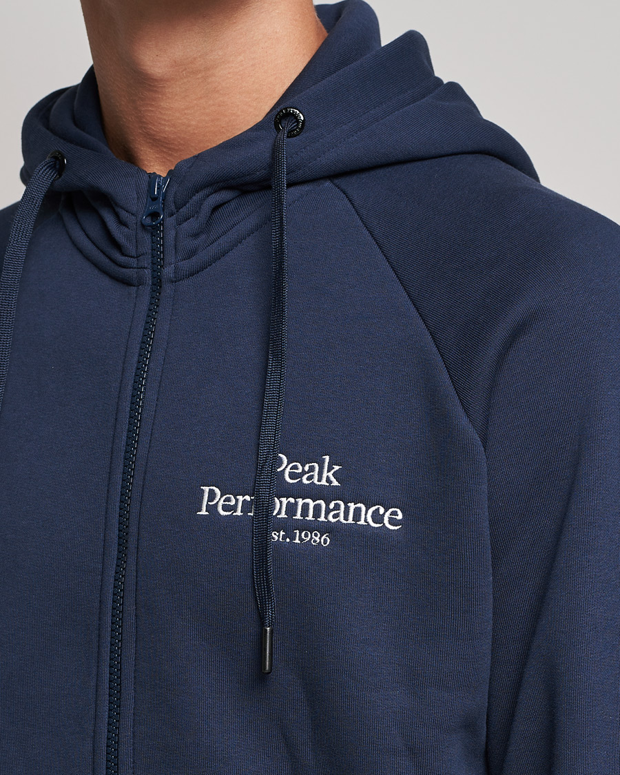 Herren | Pullover | Peak Performance | Original Zip Hoodie Blue Shadow