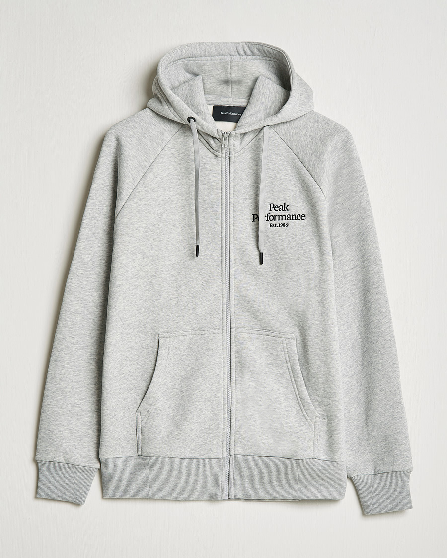 Herren | Pullover | Peak Performance | Original Zip Hoodie Grey