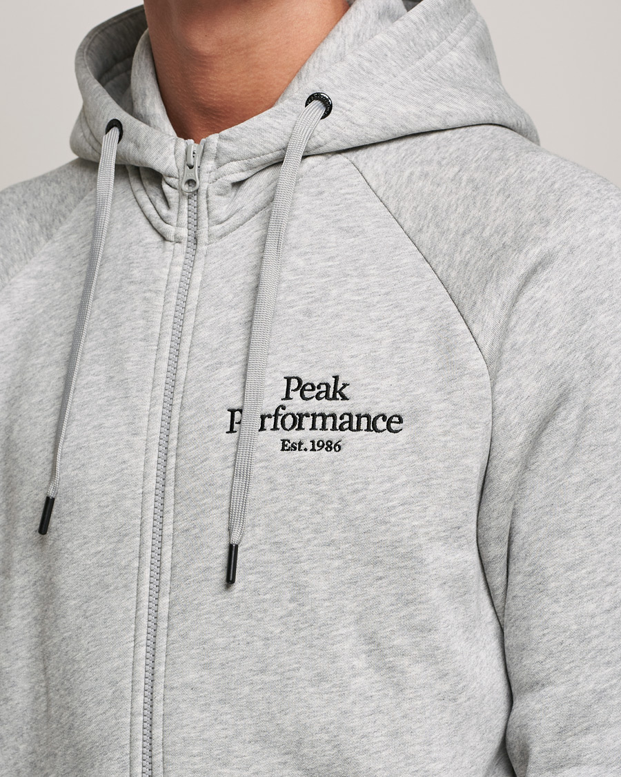 Herren | Pullover | Peak Performance | Original Zip Hoodie Grey