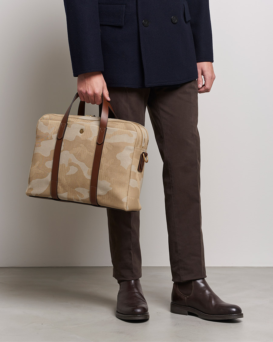 Herren | Mismo M/S Endeavour Briefcase Shades off Dune/Cuoio | Mismo | M/S Endeavour Briefcase Shades off Dune/Cuoio