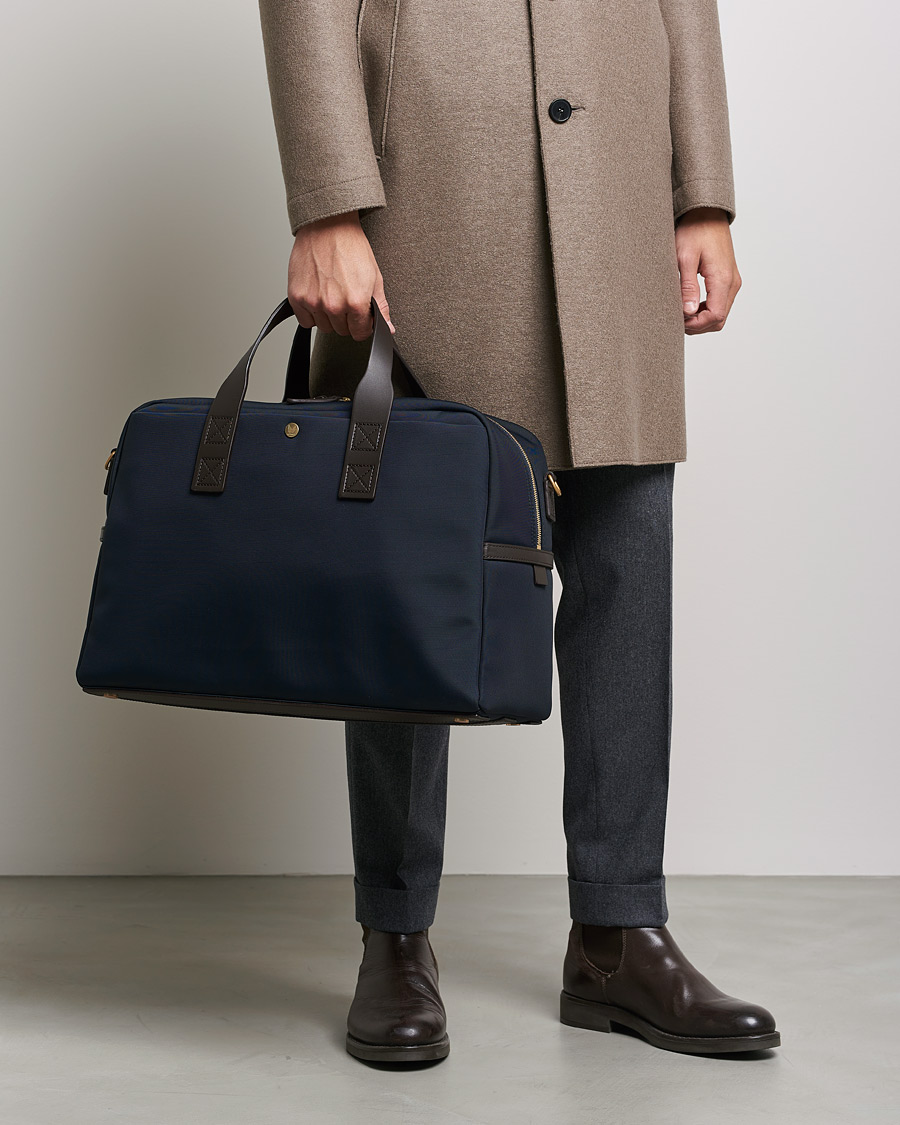 Herren | Mismo M/S Aviator Bag Navy/Dark Brown | Mismo | M/S Aviator Bag Navy/Dark Brown