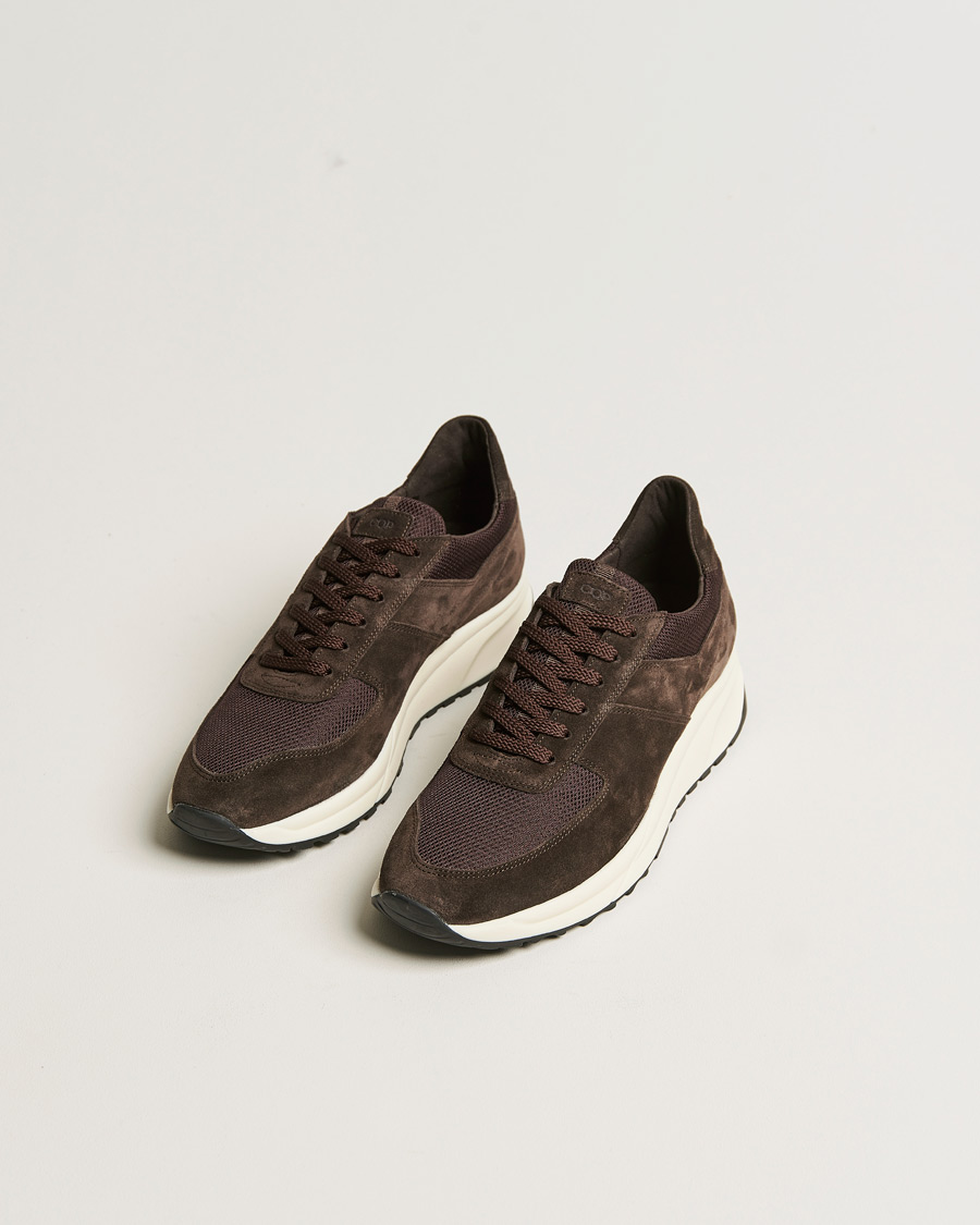 Herren | C.QP Stride Suede/Nylon Runner Dark Brown | CQP | C.QP Stride Suede/Nylon Runner Dark Brown