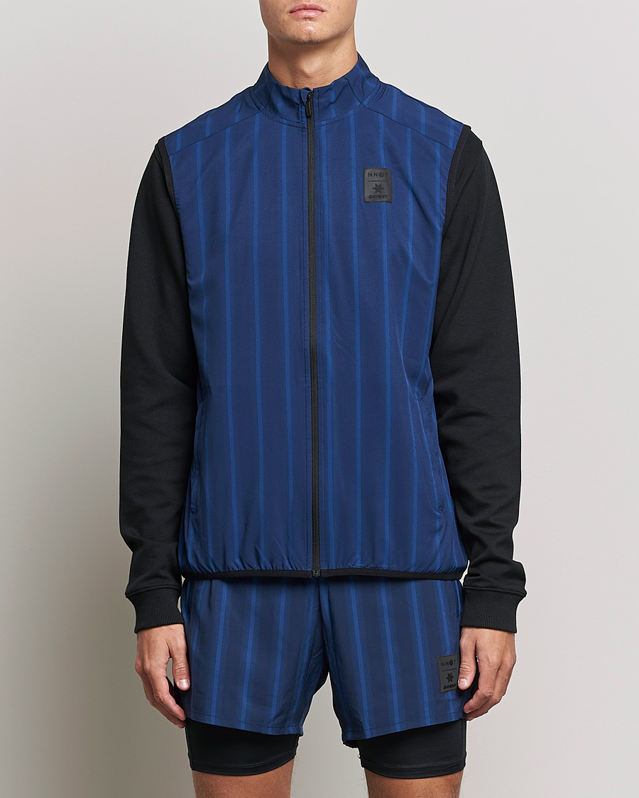 Herren | Pullover | NN07 | Pace Full Zip Vest Navy Stripe