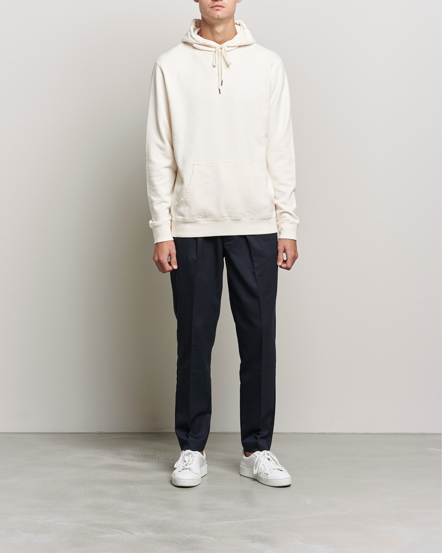 Herren | Pullover | Sunspel | Loopback Hoodie Archive White