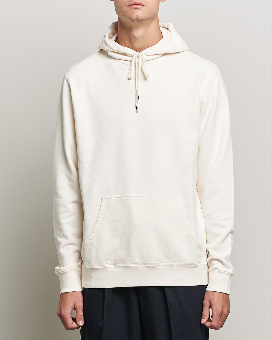 Herren | Pullover | Sunspel | Loopback Hoodie Archive White