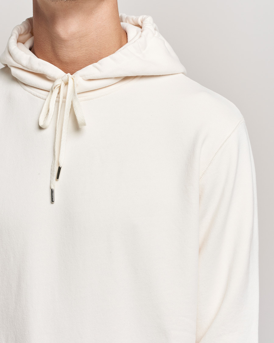 Herren | Pullover | Sunspel | Loopback Hoodie Archive White