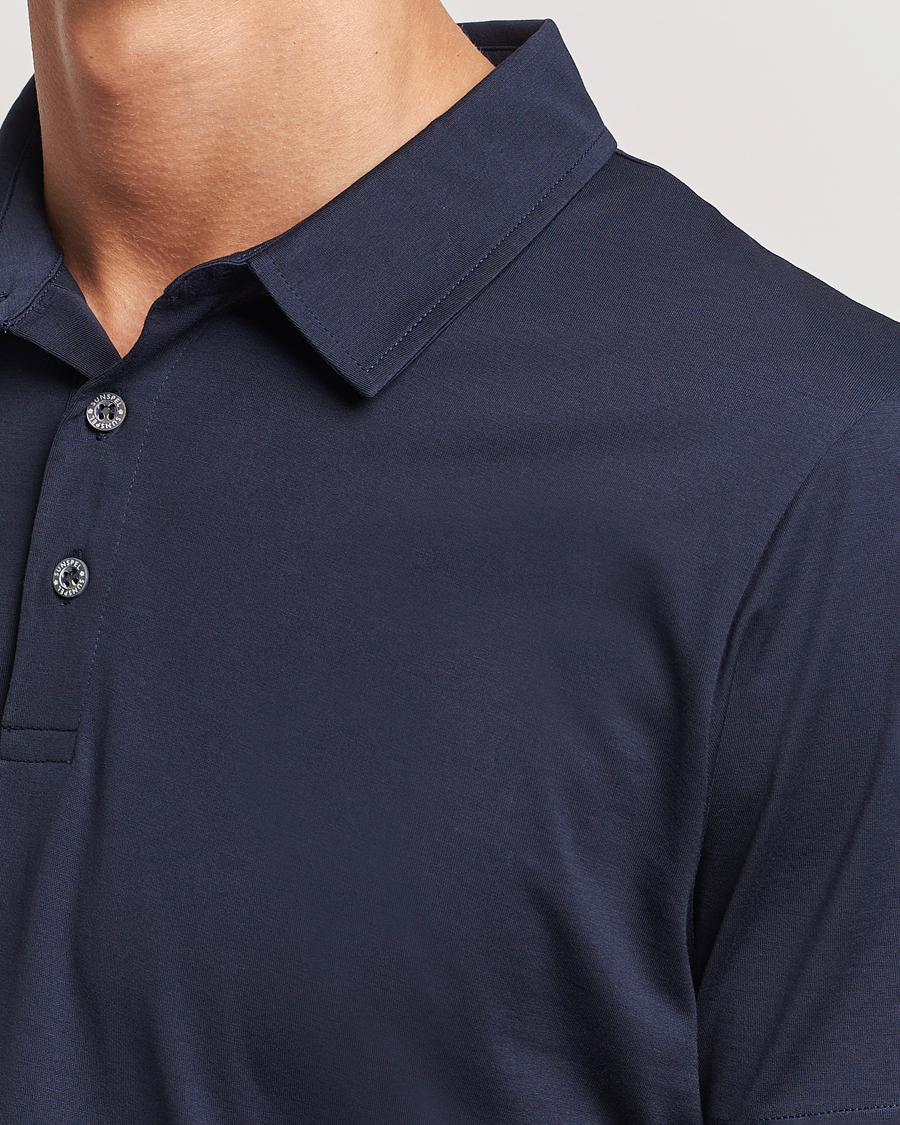 Herren | Poloshirts | Sunspel | Cotton Jersey Polo Navy