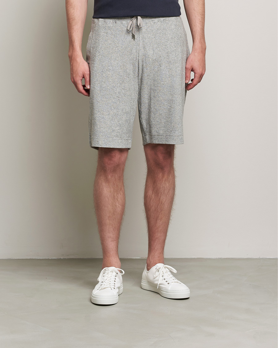 Herren | Shorts | Sunspel | Towelling Shorts Grey Melange