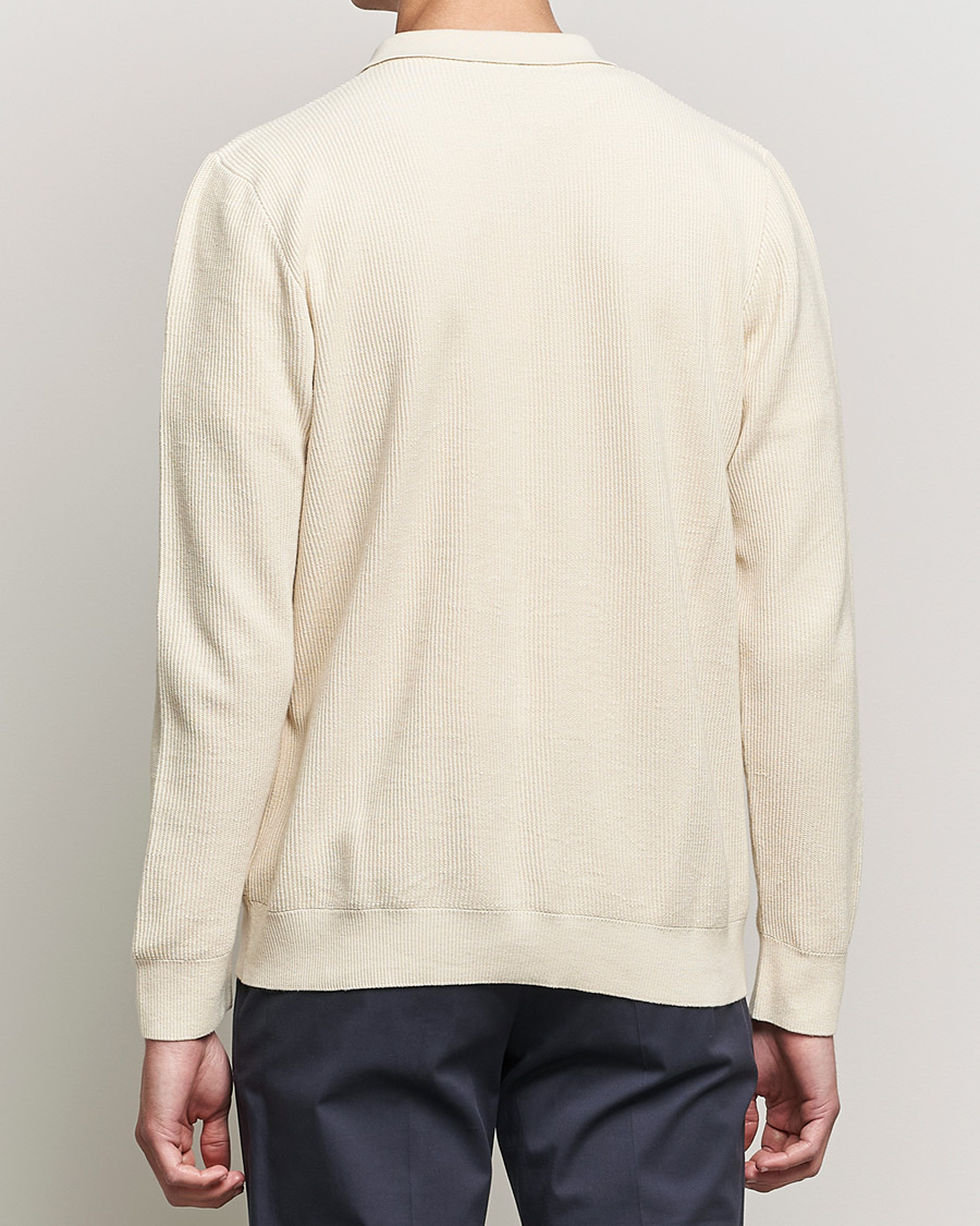 Herren | Pullover | Sunspel | Long Staple Cotton Knitted Jacket Ecru