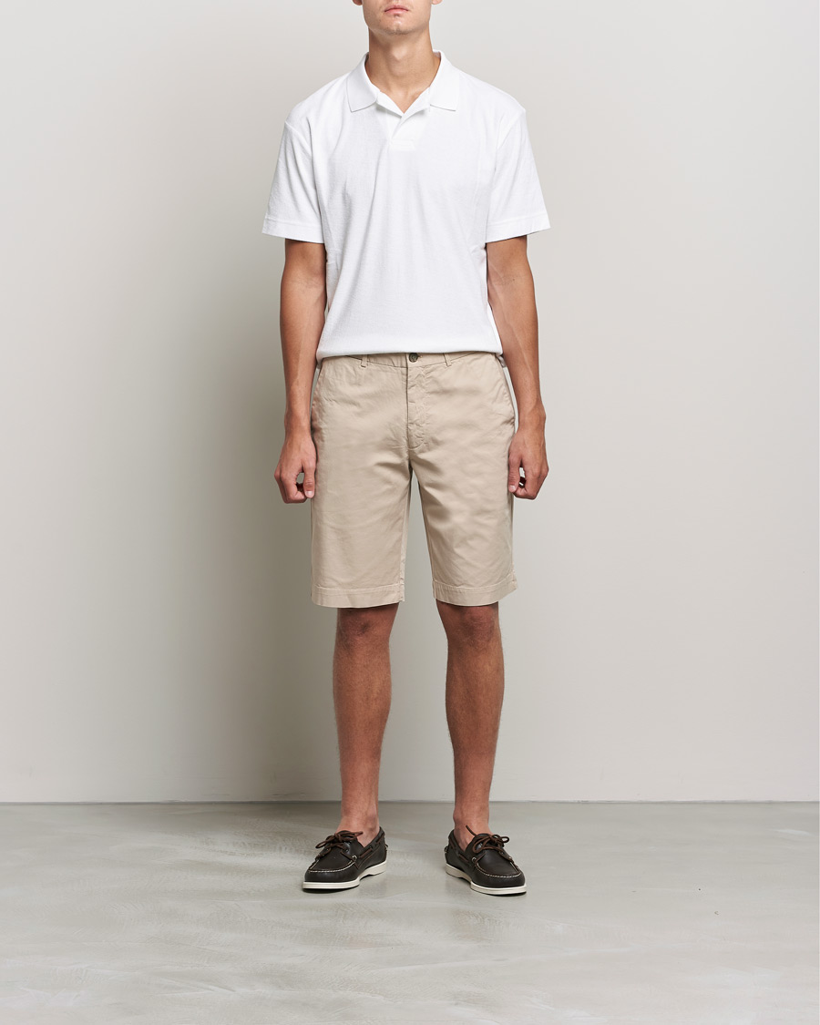 Herren | Shorts | Sunspel | Cotton Chino Shorts Light Stone