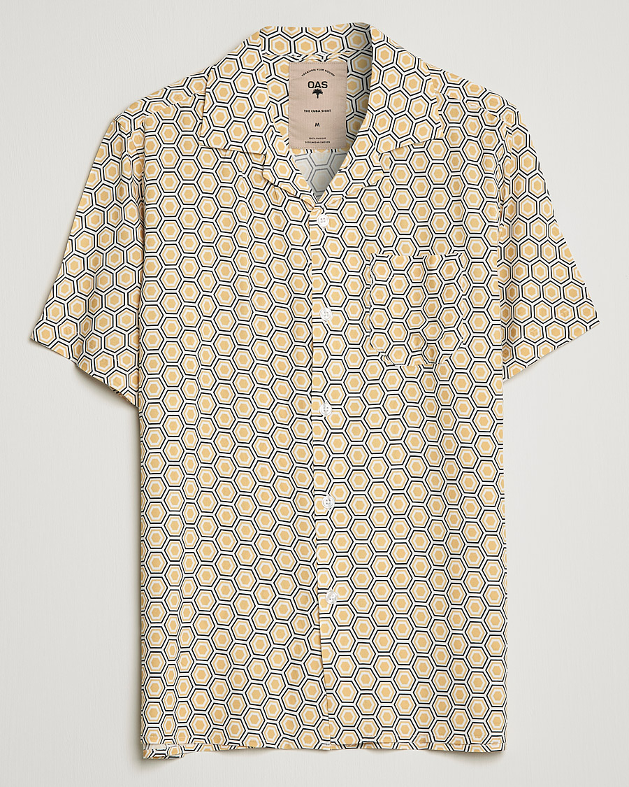 Herren | Hemden | OAS | Viscose Resort Short Sleeve Shirt Geometric