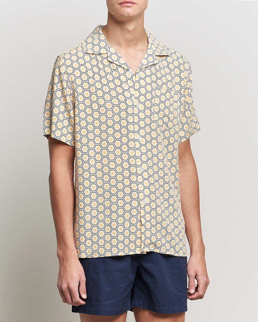 Herren | Hemden | OAS | Viscose Resort Short Sleeve Shirt Geometric