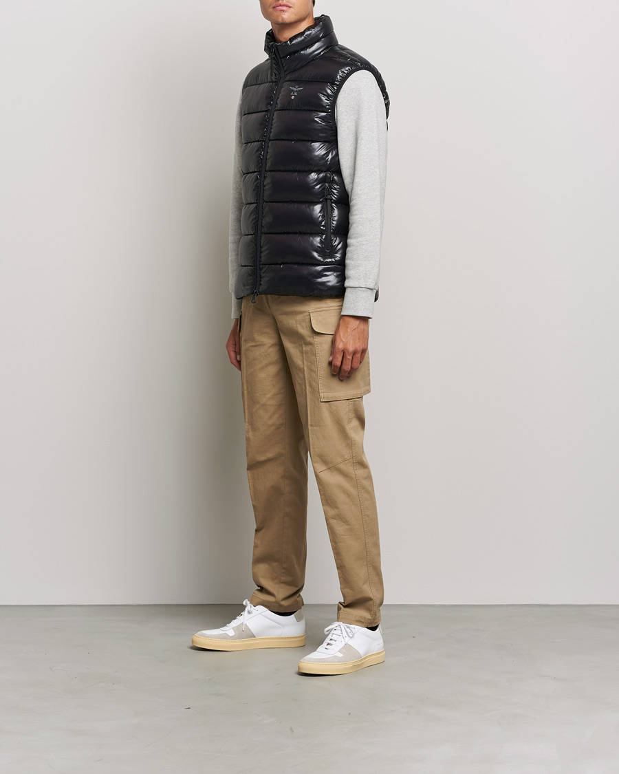 Herren | Westen | Aeronautica Militare | Padded Gilet Jet Black