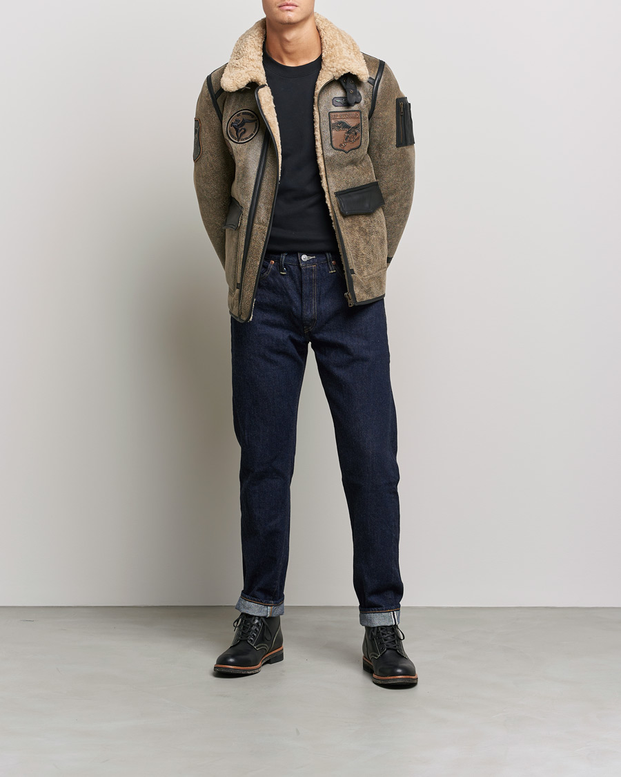 Herren | Jacken | Aeronautica Militare | Aviator Patch Jacket Tabaco