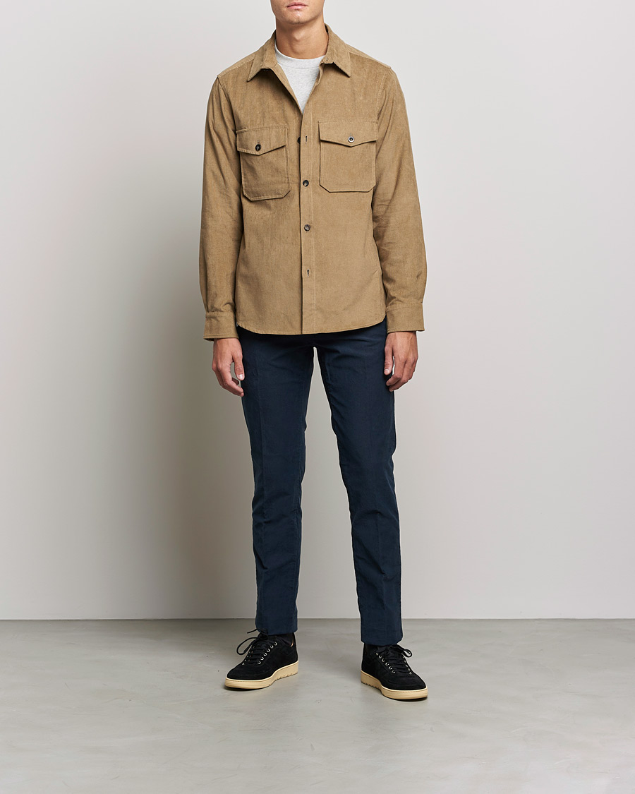 Herren | Hosen | Incotex | Slim Fit Garment Dyed Slacks Navy