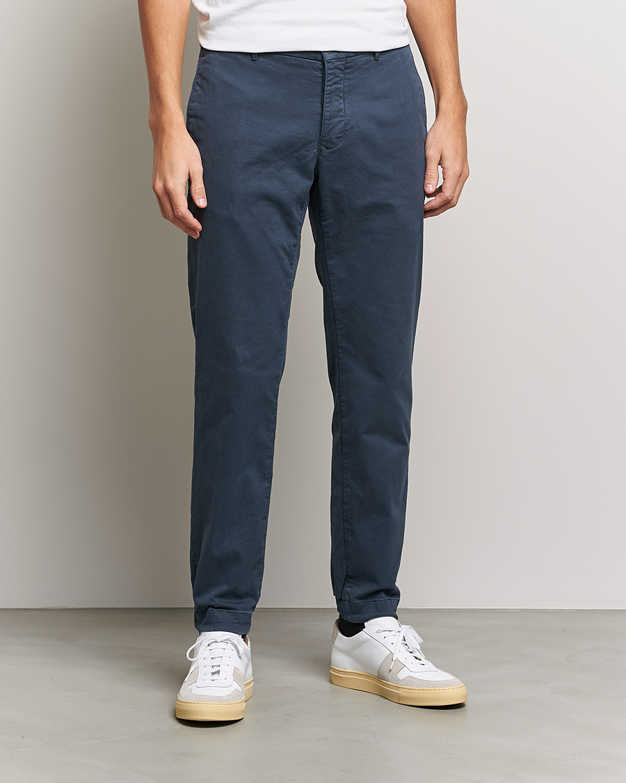 Herren | Hosen | Incotex | Slim Fit Satin Drawstring Joggers Navy
