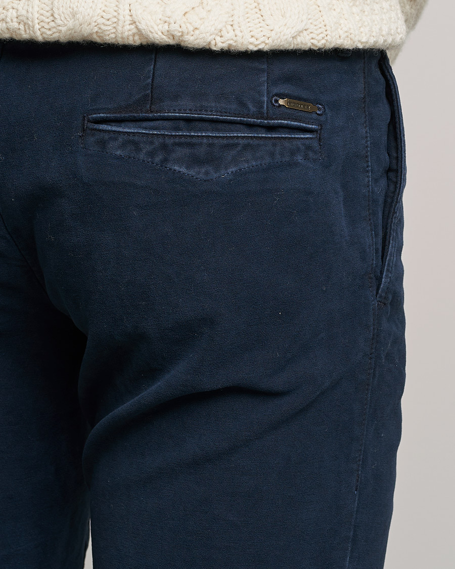 Herren | Hosen | Incotex | Slim Fit Vintage Moleskine Slacks Dark Blue