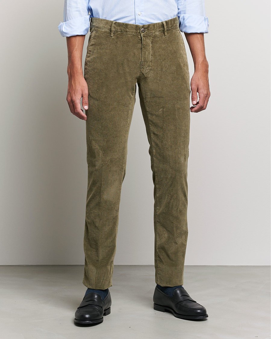 Herren | Hosen | Incotex | Slim Fit Leisure Cord Slacks Moss