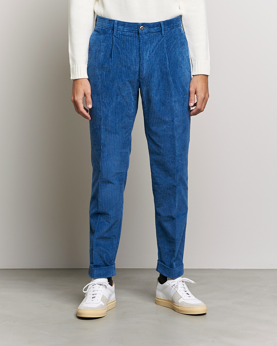 Herren | Hosen | Incotex | Regular Fit Heavy Cord Slacks Royal Blue