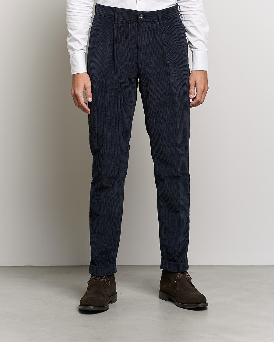 Herren | Hosen | Incotex | Regular Fit Heavy Cord Slacks Navy