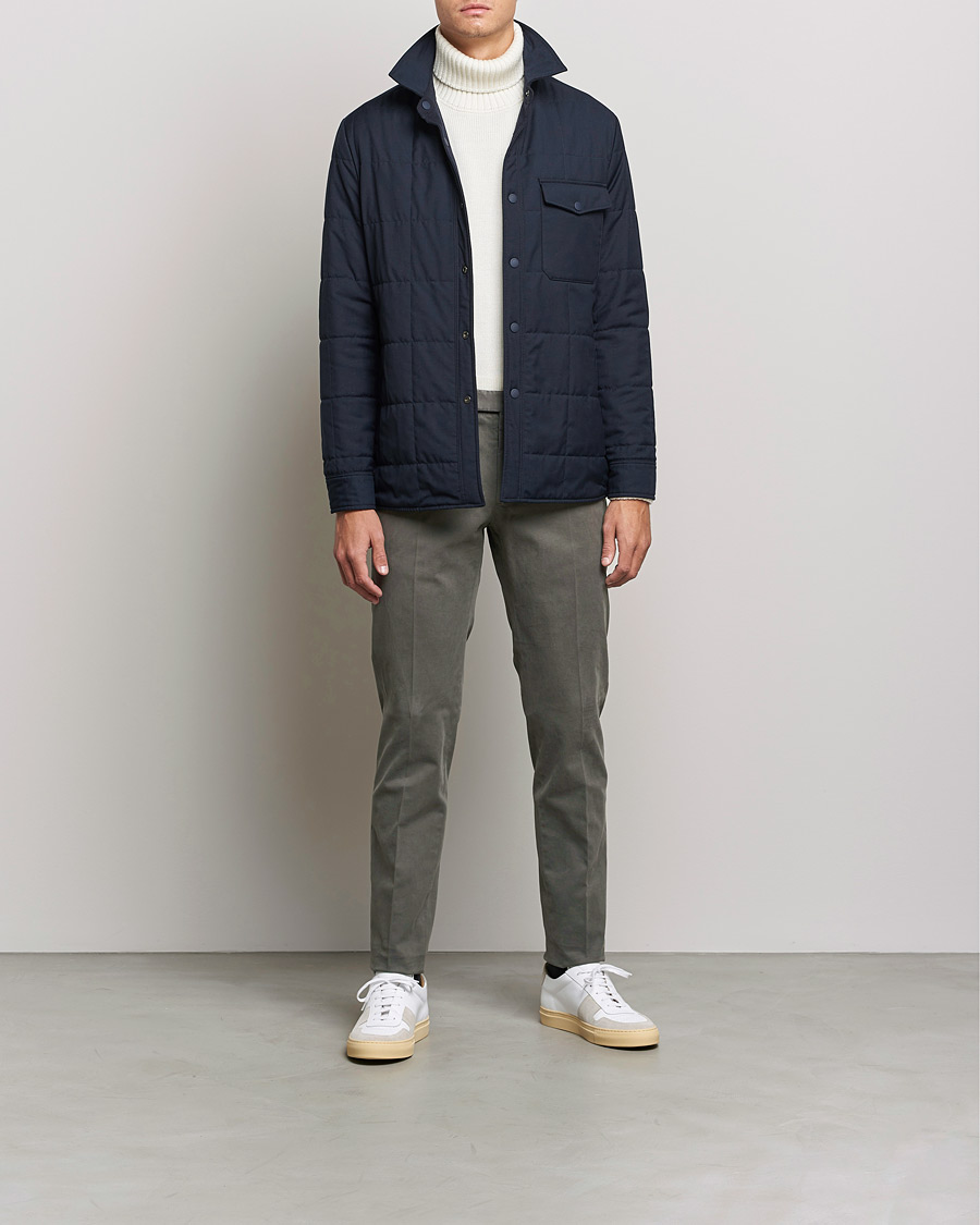 Herren | Hosen | Incotex | Slim Fit Cotton Stretch Chinos Grey