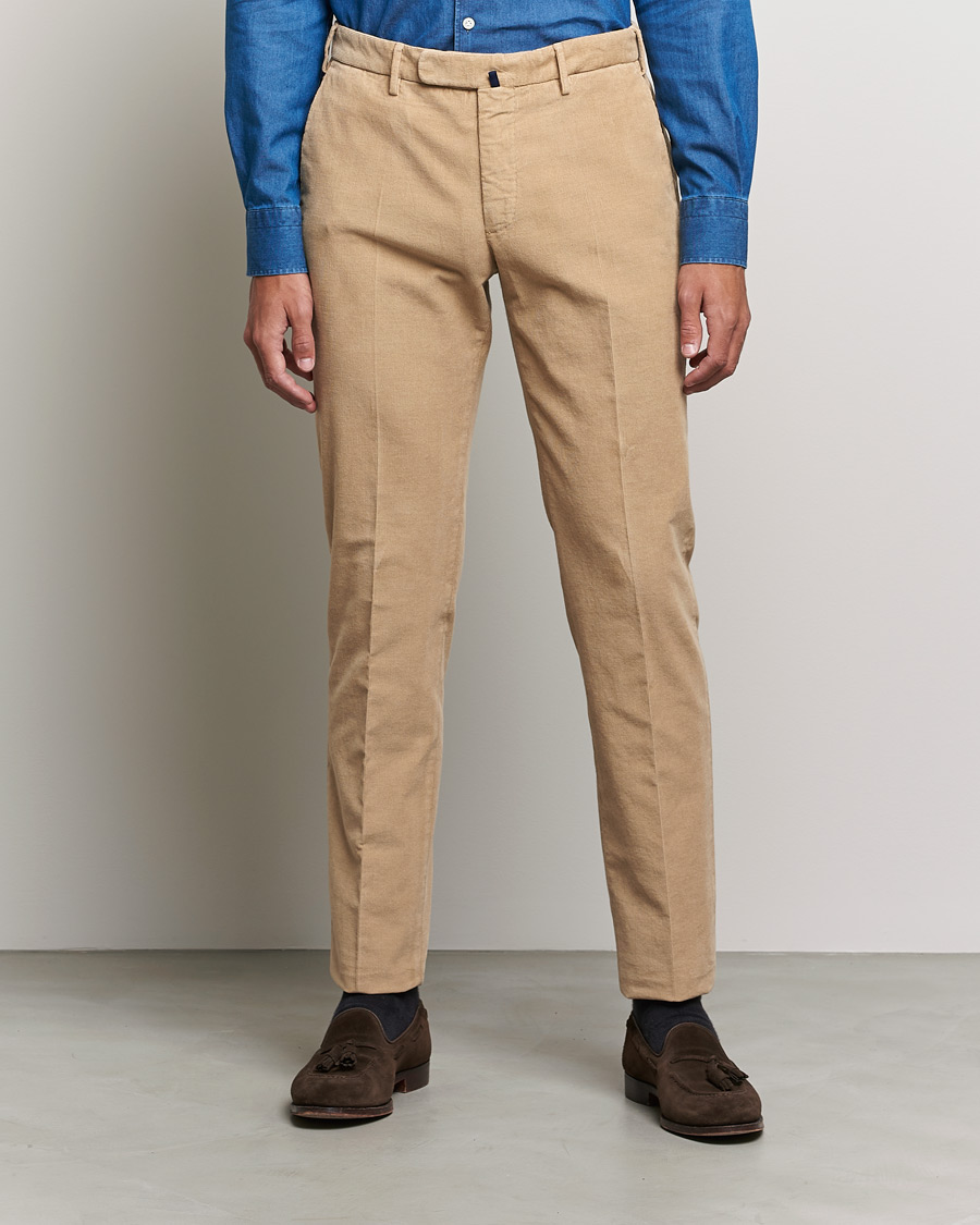 Herren | Hosen | Incotex | Slim Fit Soft Corduroy Trousers Beige