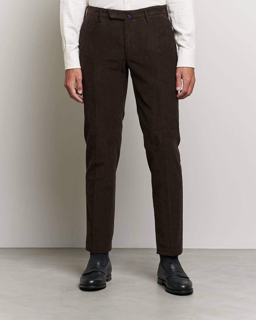 Herren | Hosen | Incotex | Slim Fit Soft Corduroy Trousers Dark Brown