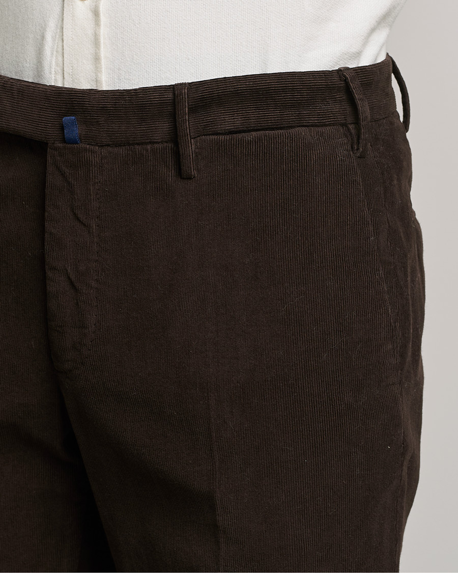 Herren | Hosen | Incotex | Slim Fit Soft Corduroy Trousers Dark Brown