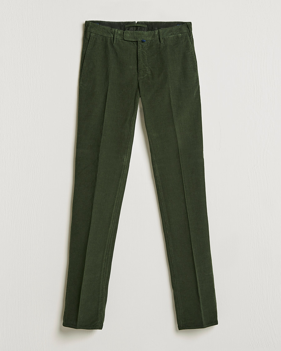 Herren | Hosen | Incotex | Slim Fit Soft Corduroy Trousers Forest Green