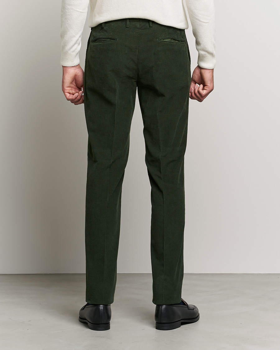 Herren | Hosen | Incotex | Slim Fit Soft Corduroy Trousers Forest Green