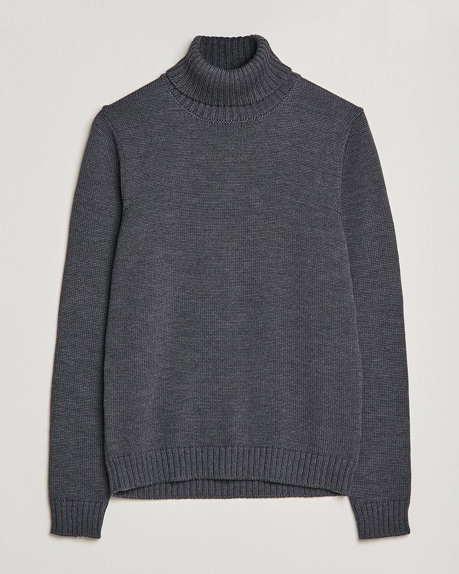 Herren | Pullover | Zanone | Virgin Merino Wool Rollneck Grey Melange