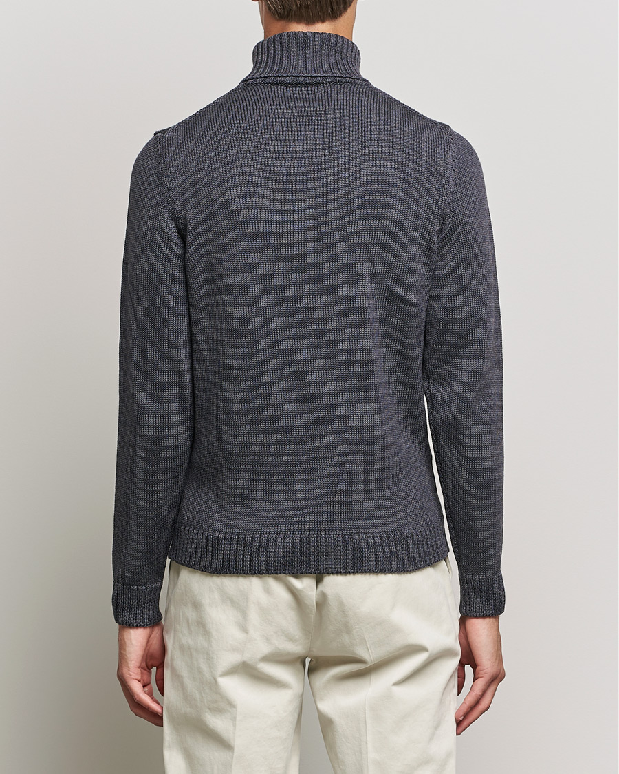 Herren | Pullover | Zanone | Virgin Merino Wool Rollneck Grey Melange