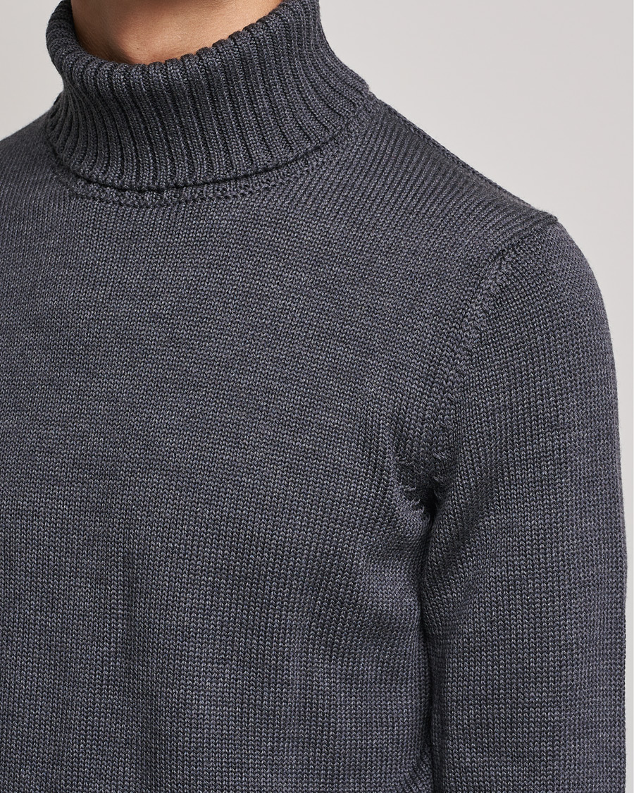 Herren | Pullover | Zanone | Virgin Merino Wool Rollneck Grey Melange