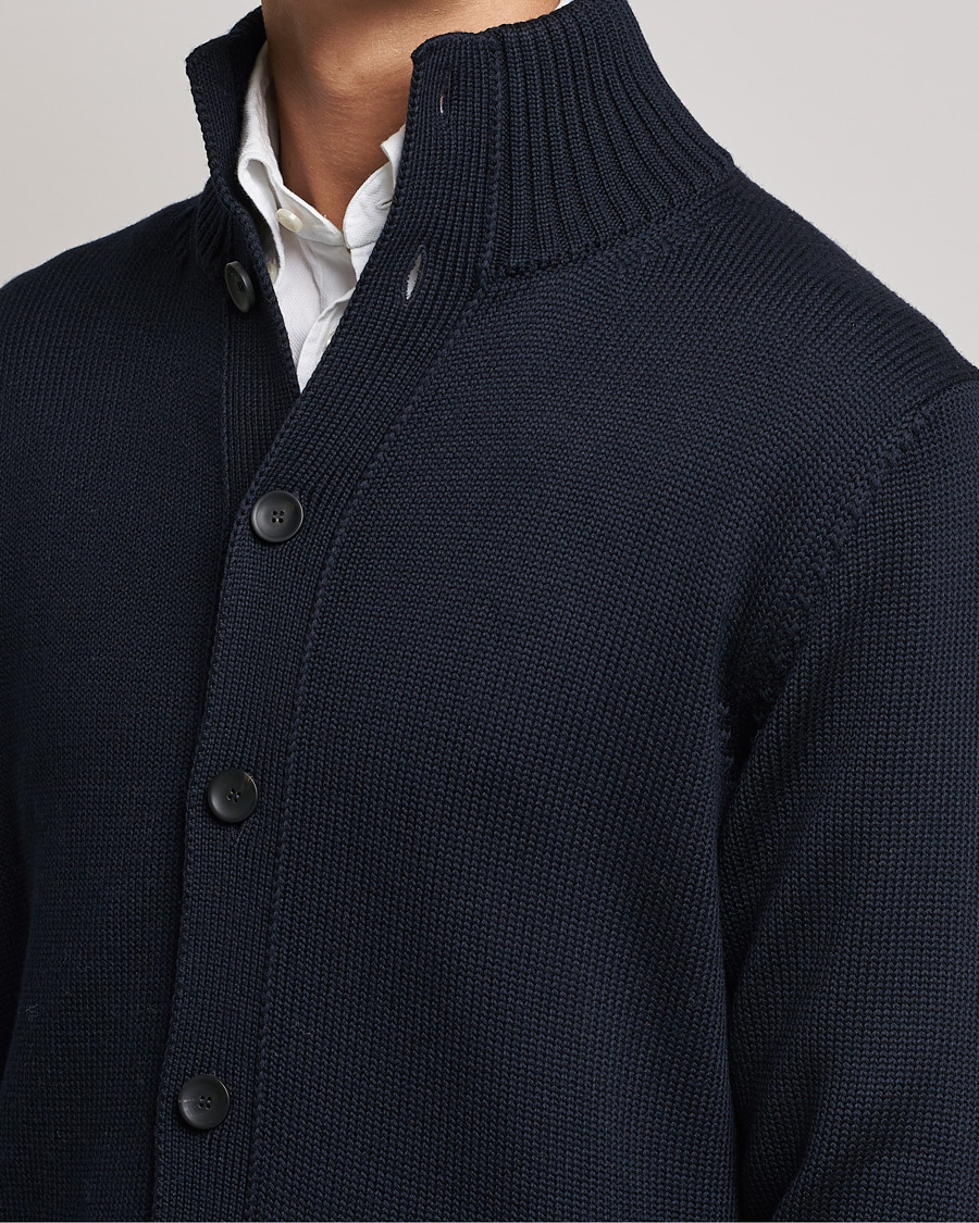 Herren | Pullover | Zanone | Virgin Merino Wool Chioto Cardigan Navy