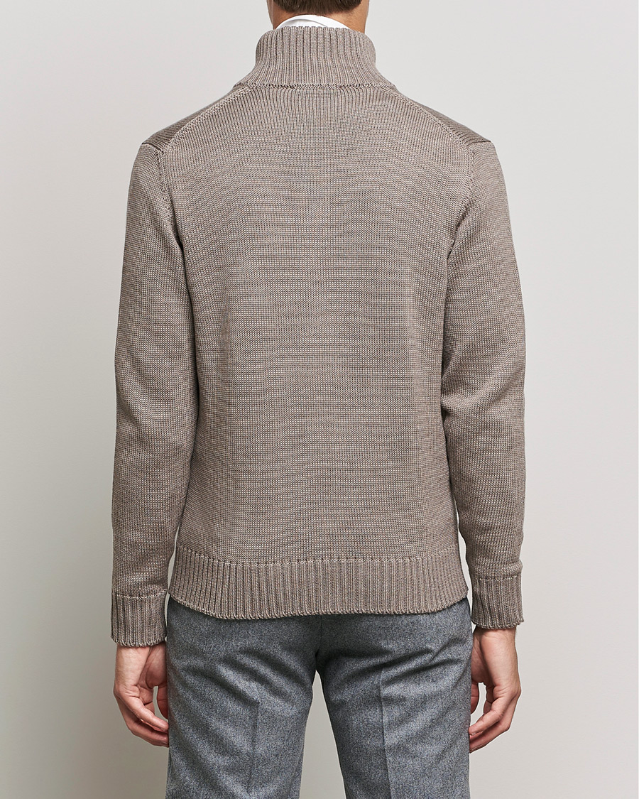 Herren | Pullover | Zanone | Virgin Merino Wool Chioto Cardigan Taupe