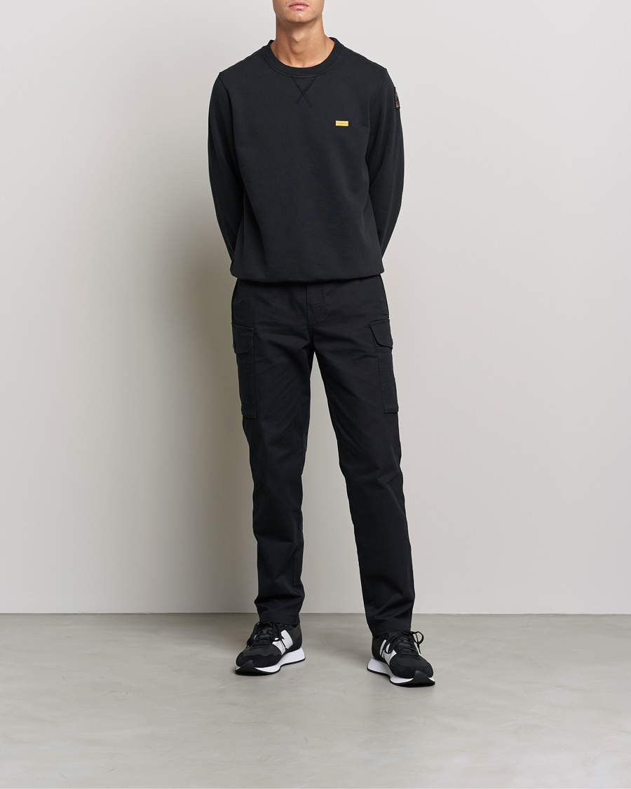 Herren | Pullover | Parajumpers | Basic Cotton Fleece Sweatshirt Black